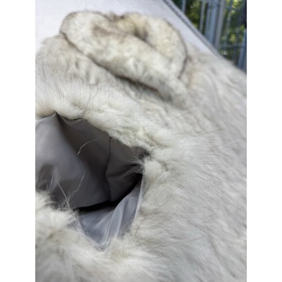 VINTAGE Saga Fox Norway Fur Made In Korea Real Genuine Gray White Pelts Large - Picture 3 of 5